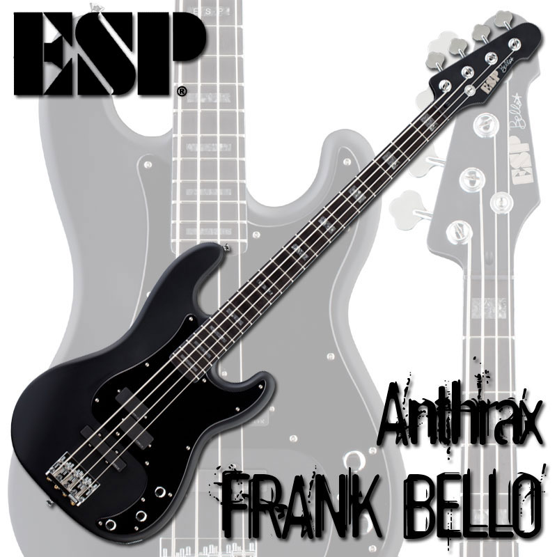 ESP Signature Series FRANK BELLO （Black Satin)【受注生産品】【ベースセット付き】【送料無料】