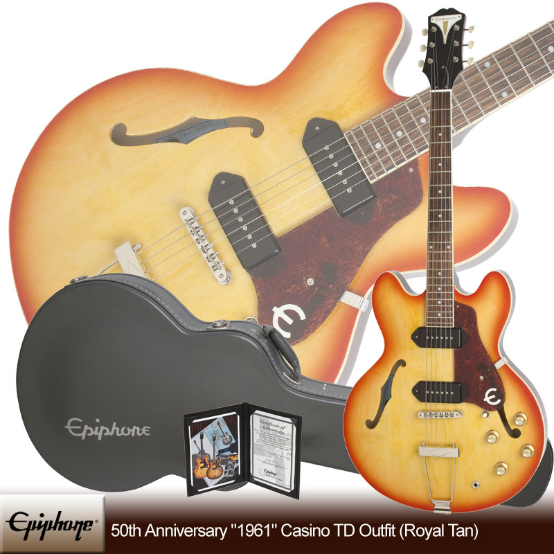 Epiphone 50th Anniversary "1961" Casino TD Outfit (Royal Tan)【スタンドセット付】【送料無料】