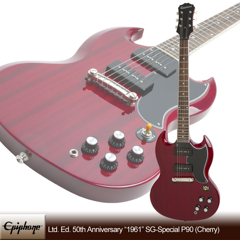 Epiphone Ltd. Ed. 50th Anniversary “1961” SG-Special P90 (Cherry)【スタンドセット付】【送料無料】