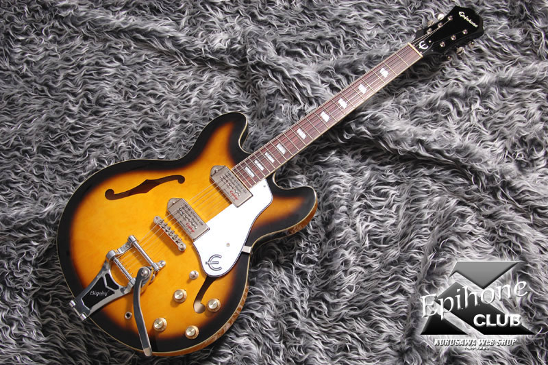 Epiphone Ltd. Ed. Casino w/Bigsby (Vintage Sunburst)【スタンドセット付】【送料無料】【次回入荷予約受付中】