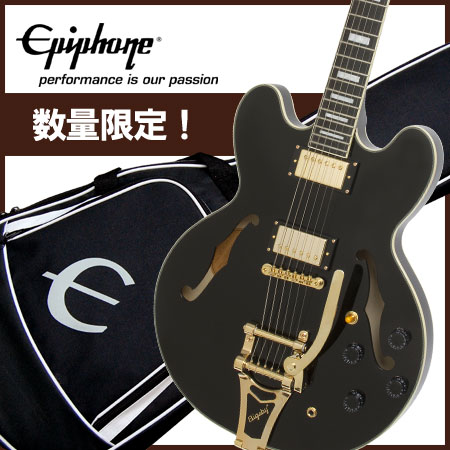 Epiphone Ltd. Ed. ES-355 (Ebony)【数量限定で今だけ大特価!!しかもお得なエレキセット付!!】【即納OK】