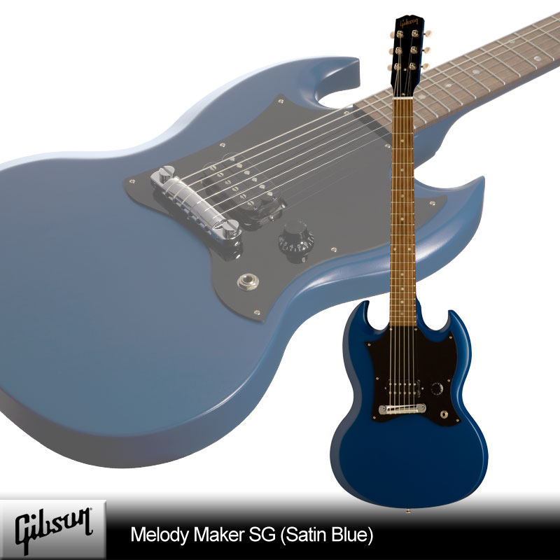 Gibson Melody Maker SG (Satin Blue)【スタンドセット付】【送料無料】SGのメロディメーカー