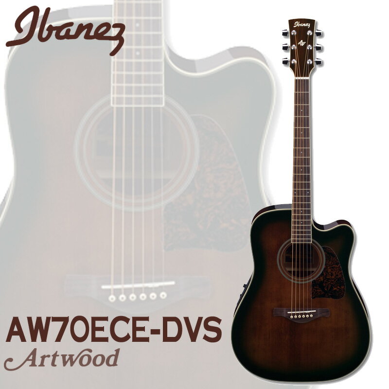 Ibanez Acoustic Series AW70ECE (DVS)【エレアコセット付】【送料無料】