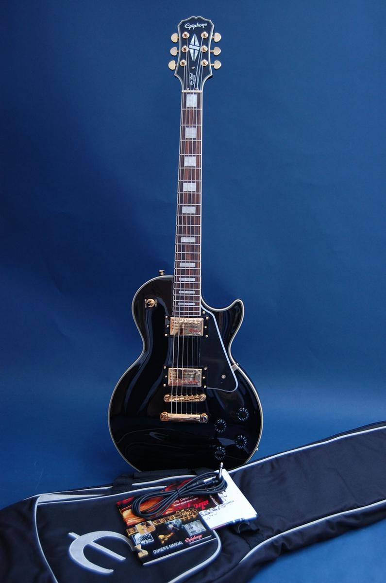 Epiphone Les Paul Custom (Ebony/Gold Hardware)【スタンドセット付】【送料無料】【次回入荷予約受付中】