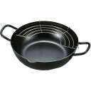 本職の鉄製打ち出し天ぷら鍋 24cm (アミ付) SH916...