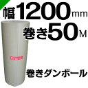 巻きダンボール 幅1200mm×50m巻 1本 (梱包材/緩衝材/包装資材/梱包資材/発送/引越/ダンボール/巻きダン/巻ダン/ダンシート/巻きダンボール/クラフト巻)