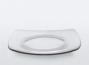 エクリシィ スモーク27cmプレートガラスのスクエアプレート食卓をちょっと変えてみませんか？