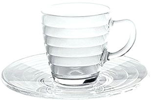 コップ 強化 皿/ デュラレックス VIVA（ビバ）エスプレッソ カップ＆ソーサー105cc ガラス コーヒーカップ 熱湯 レンジ 食洗機OK DURALEX /業務用 家庭用