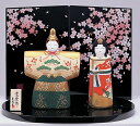 【送料無料】陶器のぬくもりが感じられる繊細でやさしい雛人形3月3日到着は2月26日注文分まで!錦彩立雛(紅白梅・蒔絵屏風付)