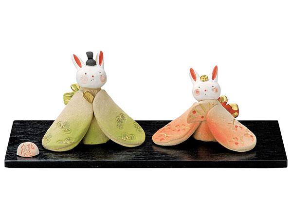 【ひな人形 ひな祭り】 濱田ひろこ作 うさぎ親王雛