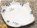 陶器 お皿/ どらねこ プレートL /和食器 かわいい 食器 猫 テーブルウェア
