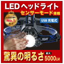 【充電式で売上No.1】ヘッドライト 充電式ヘッドライト セ...