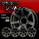  ORIGIN DNA-02  4本セット (カラー：ガンメタリック)オフセット-20　ジムニーパーツ 