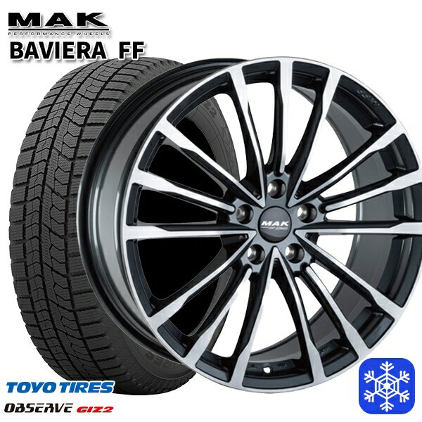 スタッドレスタイヤホイール4本セット 245/45R18 BMW G26 i4 G26用 2021〜2022年製 トーヨー オブザーブ ギズ2 MAK BAVIERA FF ガンメタリックミラー 18インチ 7.5J 5H112 +25