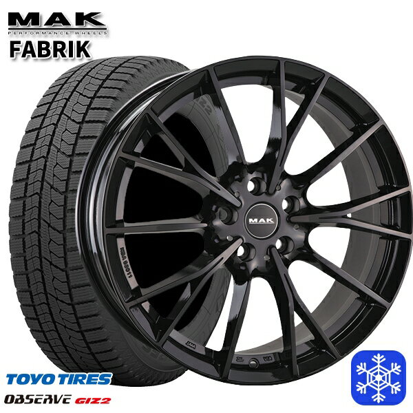 スタッドレスタイヤホイール4本セット 205/60R16 BMW G20/G21用 2023〜2024年製 トーヨー オブザーブ ギズ2 MAK FABRIK グロスブラック 16インチ 7.0J 5H112 +30