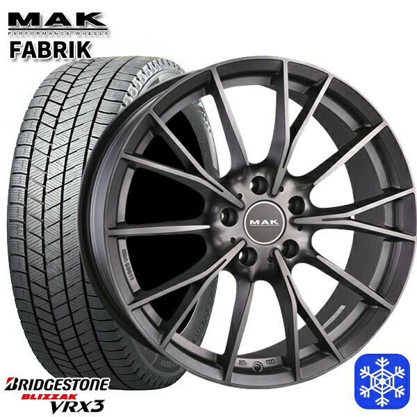 スタッドレスタイヤホイール4本セット 245/45R18 BMW G30/G31 G15用 2023〜2024年製 ブリヂストン ブリザック VRX3 MAK FABRIK Mチタン 18インチ 8.0J 5H112 +30