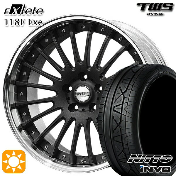 【取付対象】BMW G30 G14 F) 245/35R20 95W XL R) 275/30R20 97W XL ニットー インヴォ INVO TWS EXlete 118F Exe フラットショットブラック 20インチ 8.5J 9.5J 5H112 サマータイヤホイールセット