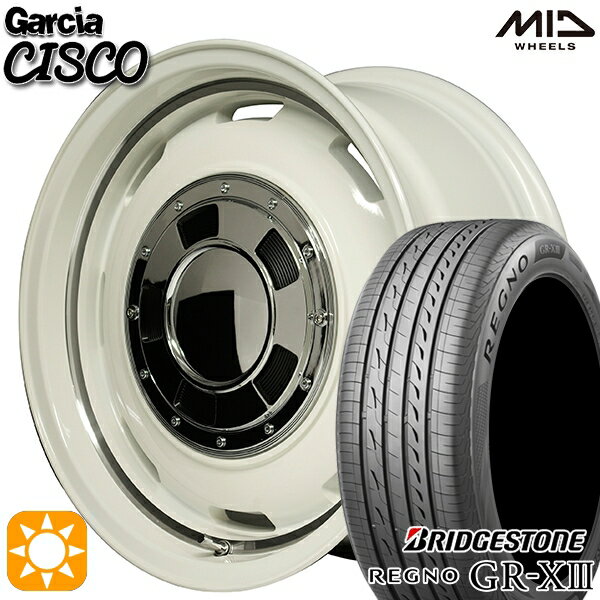 【取付対象】165/65R14 79S ブリヂストン レグノ GR-X3 MID ガルシアシスコ ホワイト 14インチ 4.5J 4H100 サマータイヤホイールセット