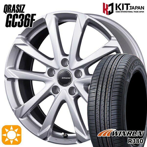 【取付対象】C-HR カローラクロス 215/60R17 96V ウィンラン R380 コーセイ クレイシズ GC36F ブライトシルバー 17インチ 7.0J 5H114.3 サマータイヤホイールセット