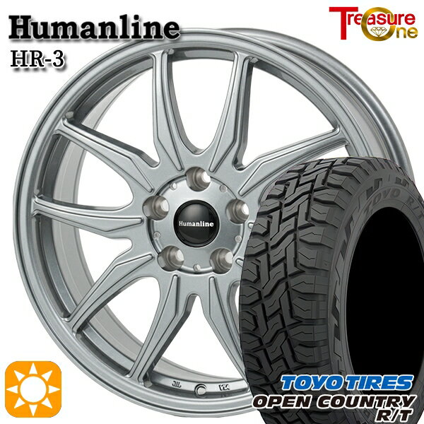 【取付対象】40アルファード 225/65R17 102Q トーヨー オープンカントリー R/T トレジャーワン ヒューマンライン HR3 ダークシルバー トヨタ純正 平座ナット対応 17インチ 6.5J 5H120 サマータイヤホイールセット
