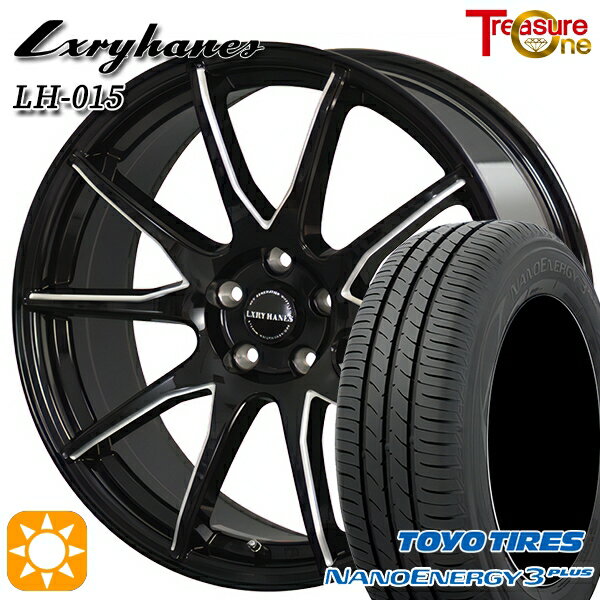 【取付対象】215/50R17 91V トーヨー ナノエナジー3プラス トレジャーワン ラグジーヘインズ LH015 ブラックマシニングポリッシュ 17インチ 7.0J 5H114.3 サマータイヤホイールセット