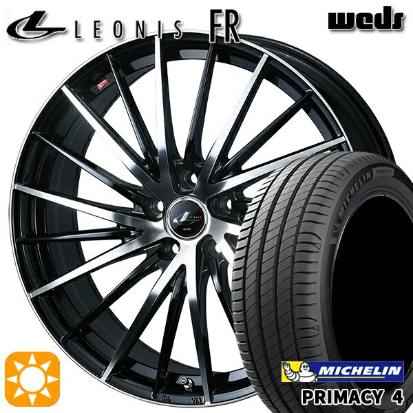 【取付対象】205/60R16 96W XL ミシュラン プライマシー4 Weds レオニス FR PBMC (パールブラック ミラーカット) 16インチ 6.5J 5H114.3 サマータイヤホイールセット