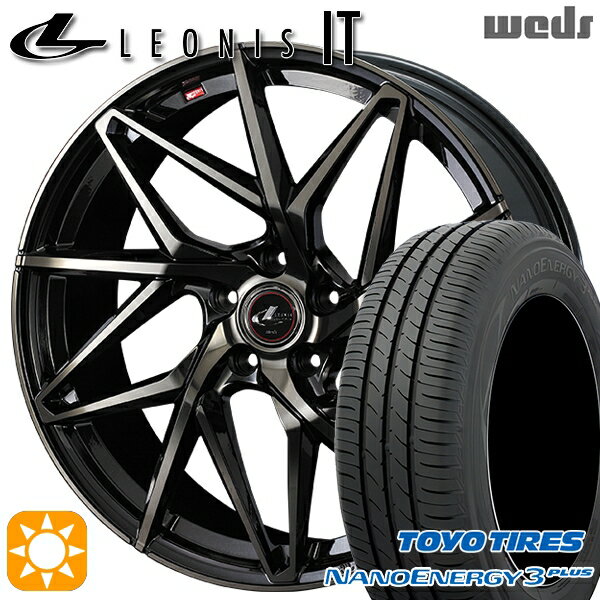【取付対象】215/40R18 85W トーヨー ナノエナジー3プラス Weds レオニス IT PBMC/TI (パールブラック ミラーカット/チタントップ) 18インチ 7.0J 5H100 サマータイヤホイールセット