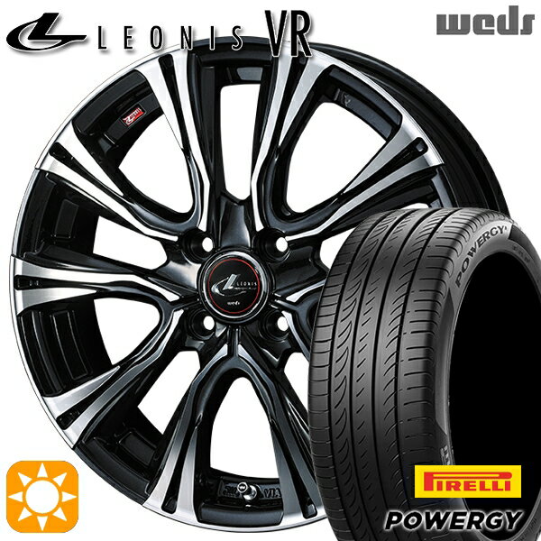 【取付対象】195/55R16 87V ピレリ パワジー Weds レオニス VR PBMC 16インチ 6.0J 4H100 サマータイヤホイールセット