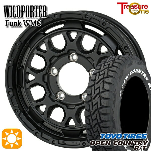【取付対象】ジムニー 185/85R16 105/103N LT トーヨー オープンカントリー R/T ホワイトレター トレジャーワン ワイルドポーター ファンク WMC MBK 16インチ 5.5J 5H139.7 サマータイヤホイールセット