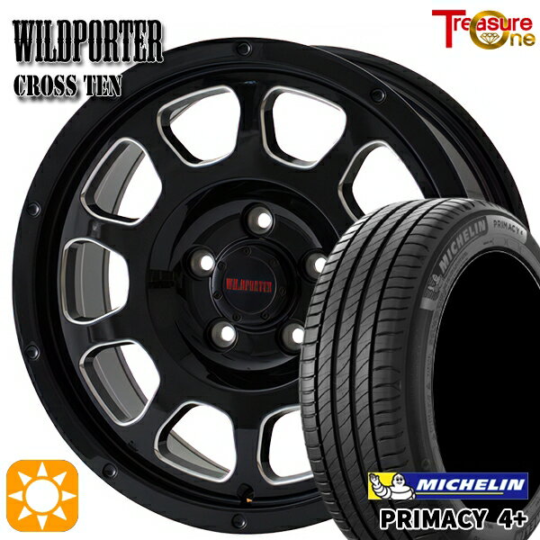 【取付対象】ヴェゼル オデッセイ 215/60R16 95H ミシュラン プライマシー4プラス トレジャーワン ワイルドポーター クロステン BK/SM 16インチ 7.0J 5H114.3 サマータイヤホイールセット