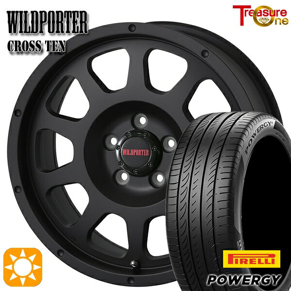 【取付対象】205/50R17 93W XL ピレリ パワジー トレジャーワン ワイルドポーター クロステン マットブラック 17インチ 7.5J 5H114.3 サマータイヤホイールセット