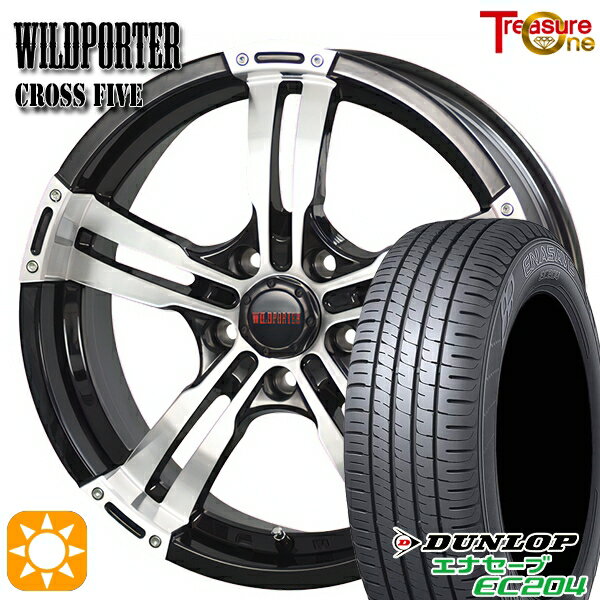 【取付対象】ヴェゼル オデッセイ 215/60R16 95H ダンロップ エナセーブ EC204 トレジャーワン ワイルドポーター クロスファイブ BP 16インチ 7.0J 5H114.3 サマータイヤホイールセット