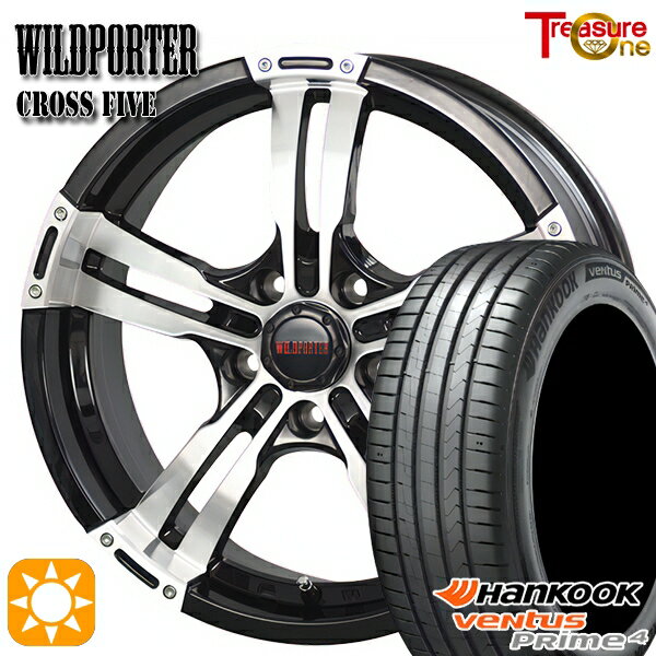 【取付対象】225/65R17 102H ハンコック veNtus PRime4 K135A トレジャーワン ワイルドポーター クロスファイブ BP 17インチ 7.5J 5H114.3 サマータイヤホイールセット