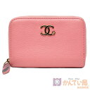 【CHANEL】シャネル ココマークラッキーフラワーコインケース A81648 カードケース ピンク系 コンパクトウォレット レディース 【中古】USED-B 質屋かんてい局仙台卸町店