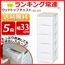 チェスト 5段 幅33 HG-325 アイリスオーヤマ送料無料 完成品 プラスチック おしゃれ 白 五段 タンス たんす 収納 引き出し 収納用品 押入れ収納 衣類収納 衣装ケース 収納ケース シェルフ 収納棚 リビング収納 シンプル【あす楽/即納】