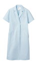 レディース シングル コート 半袖白衣 医療ナース ドクター 女性 診察衣サックス