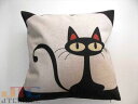【ゆうメール送料無料】猫 CAT 動物 大人気!北欧 クッションカバー 45×45 クッションカバークッション 北欧 雑貨 北欧ファブリック
