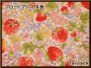 ブロードプリント生地 綿100%(いちごと小花)...
