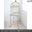 小物入れ【メルツ ブランツ ケージ スタンド】鳥かご コレクション フラワーラック 玄関 インテリア アンティーク 北欧 ディスプレイ 什器 おしゃれ クラシカル 置物 飾り アイアン COVENT GARDEN コベントガーデン レトロ シャビー 店舗 白家具 カフェ 白