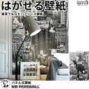壁紙 貼ってはがせる壁紙 MR PERSWALL【4巾】ミスターパースウォール NewYork Memories ニューヨークメモリーズ Rooftop フリース壁紙 スウェーデン製 壁紙 景色 風景 上空 写真 実写 リアル おしゃれ デジタルプリント 北欧 DIY