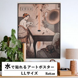 水だけで何度も貼れるはがせる アートポスター 賃貸OK のり付き Hattan Art Poster ハッタンアートポスター The Rocket Book Pl 12 / HP-00044 LLサイズ(90cm×120cm) 砂壁 に 貼れる 壁紙ポスター 壁紙屋本舗