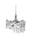 アート 絵画 都市 都会 摩天楼の壁紙 輸入 カスタム壁紙 PHOTOWALL / Avery Tillmon - Eiffel Tower (e22210) 貼ってはがせるフリース壁紙(不織布) 【海外取り寄せのため1カ月程度でお届け】 【代引き・後払い不可】