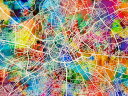 地図 都市の壁紙 輸入 カスタム壁紙 PHOTOWALL / Manchester Street Map Multicolour (e50097) 貼ってはがせるフリース壁紙(不織布) 【海外取り寄せのため1カ月程度でお届け】 【代引き・後払い不可】
