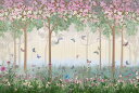 花 蝶 チョウ 自然の壁紙 輸入 カスタム壁紙 PHOTOWALL / Butterflies in Hazy Meadow (e317396) 貼ってはがせるフリース壁紙(不織布) 【海外取り寄せのため1カ月程度でお届け】 【代引き不可】