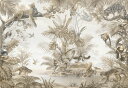 ジャングル 動物 ライオン ヒョウの壁紙 輸入 カスタム壁紙 PHOTOWALL / Jungle Hangout - Sepia (e319241) 貼ってはがせるフリース壁紙(不織布) 【海外取り寄せのため1カ月程度でお届け】 【代引き不可】