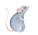 ネズミ 動物 イラスト キッズ 子ども部屋の壁紙 輸入 カスタム壁紙 PHOTOWALL / Baby Mouse (e325070) 貼ってはがせるフリース壁紙(不織布) 【海外取り寄せのため1カ月程度でお届け】 【代引き・後払い不可】