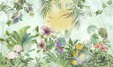花 トロピカル オウム 鳥の壁紙 輸入 カスタム壁紙 PHOTOWALL / Tropical Hideout (e328023) 貼ってはがせるフリース壁紙(不織布) 【海外取り寄せのため1カ月程度でお届け】 【代引き・後払い不可】
