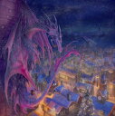 ドラゴン ファンタジー キッズ 子ども部屋の壁紙 輸入 カスタム壁紙 PHOTOWALL / Purple Dragon over Dickens Village (e330163) 貼ってはがせるフリース壁紙(不織布) 【海外取り寄せのため1カ月程度でお届け】 【代引き・後払い不可】