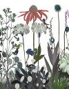 花 植物 鳥 ダチョウ イラストの壁紙 輸入 カスタム壁紙 PHOTOWALL / Wildflower Bloom Ostrich (e333638) 貼ってはがせるフリース壁紙(不織布) 【海外取寄せ商品】 【代引き・後払い不可】