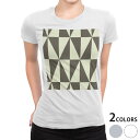 tシャツ レディース 半袖 白地 デザイン S M L XL Tシャツ ティーシャツ T shirt 004079 模様 白 ブラウン